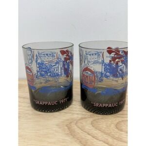 Ole Miss Two 4" Low Ball Glasses University of Mississippi Vintage Old Rebel #9